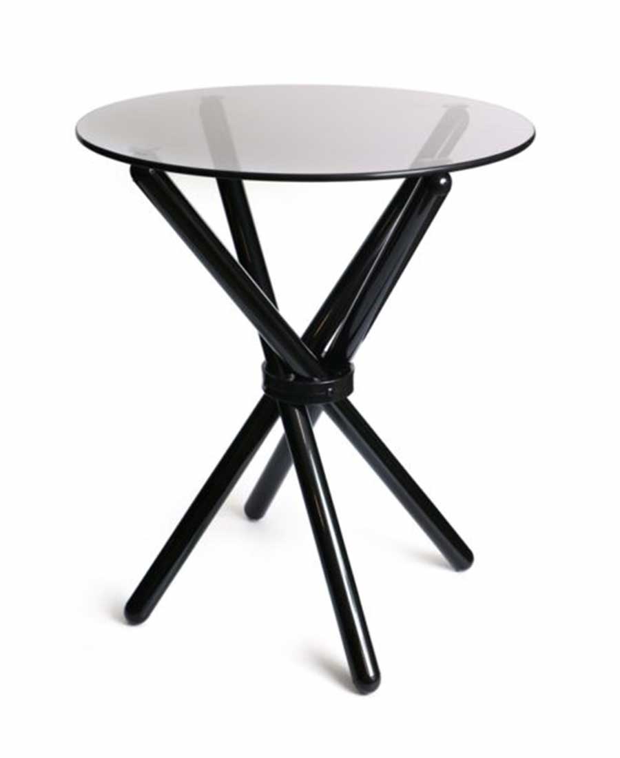 שולחן סלון צד – שחור, ישר