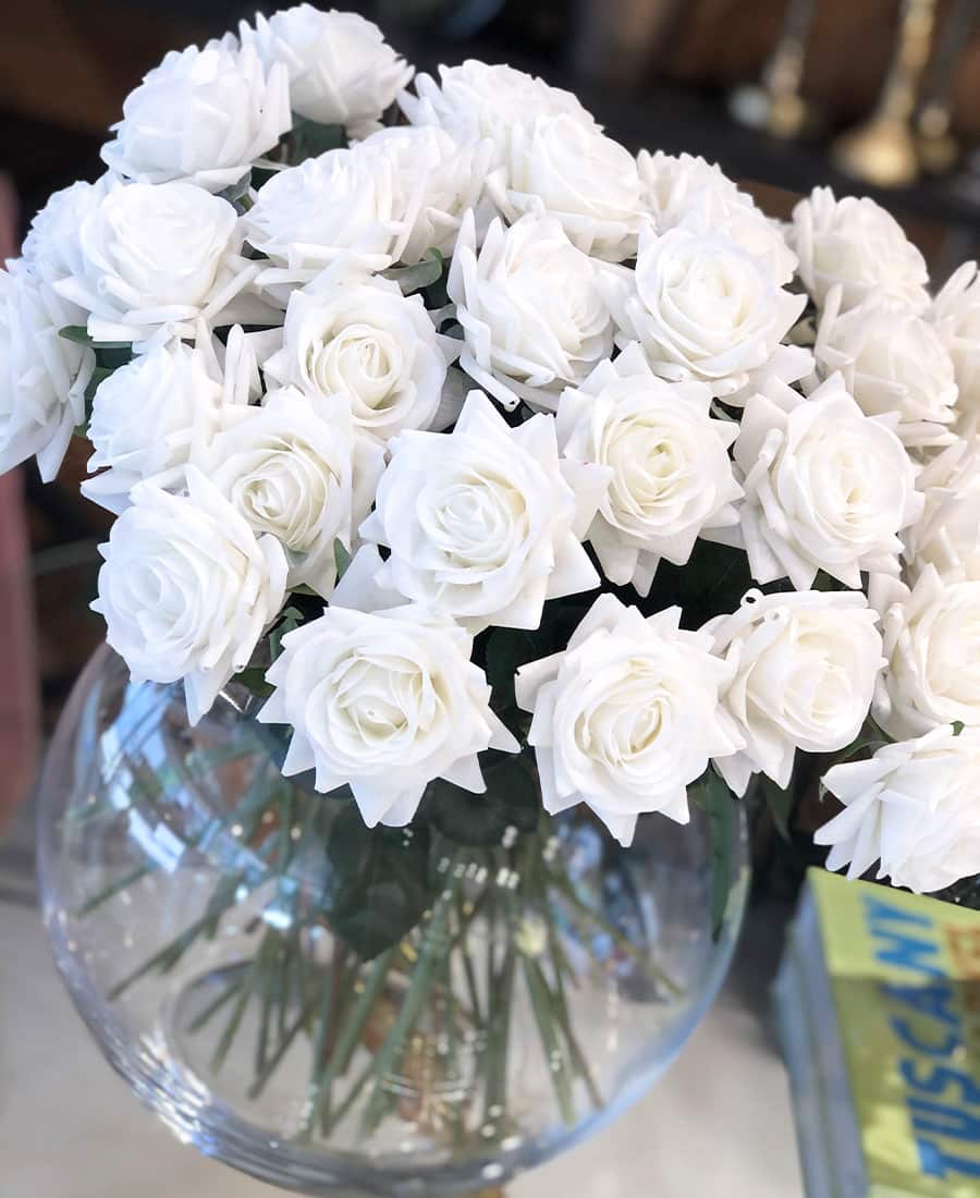 ורד מלאכותי – לבן